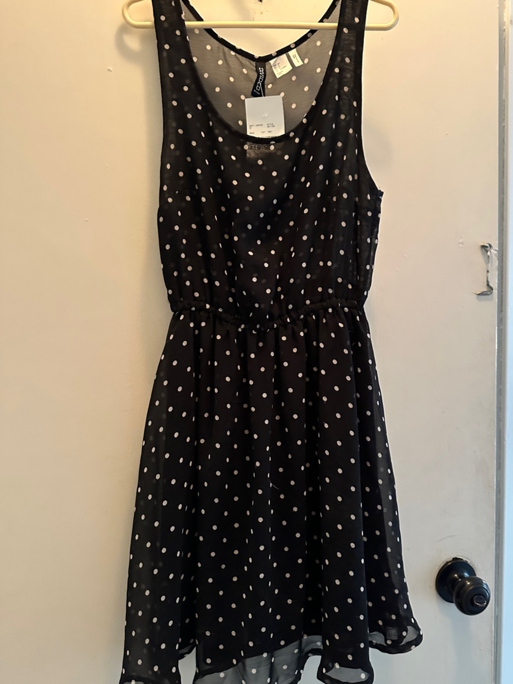 H&M Black Polka Dot Sleeveless Dress